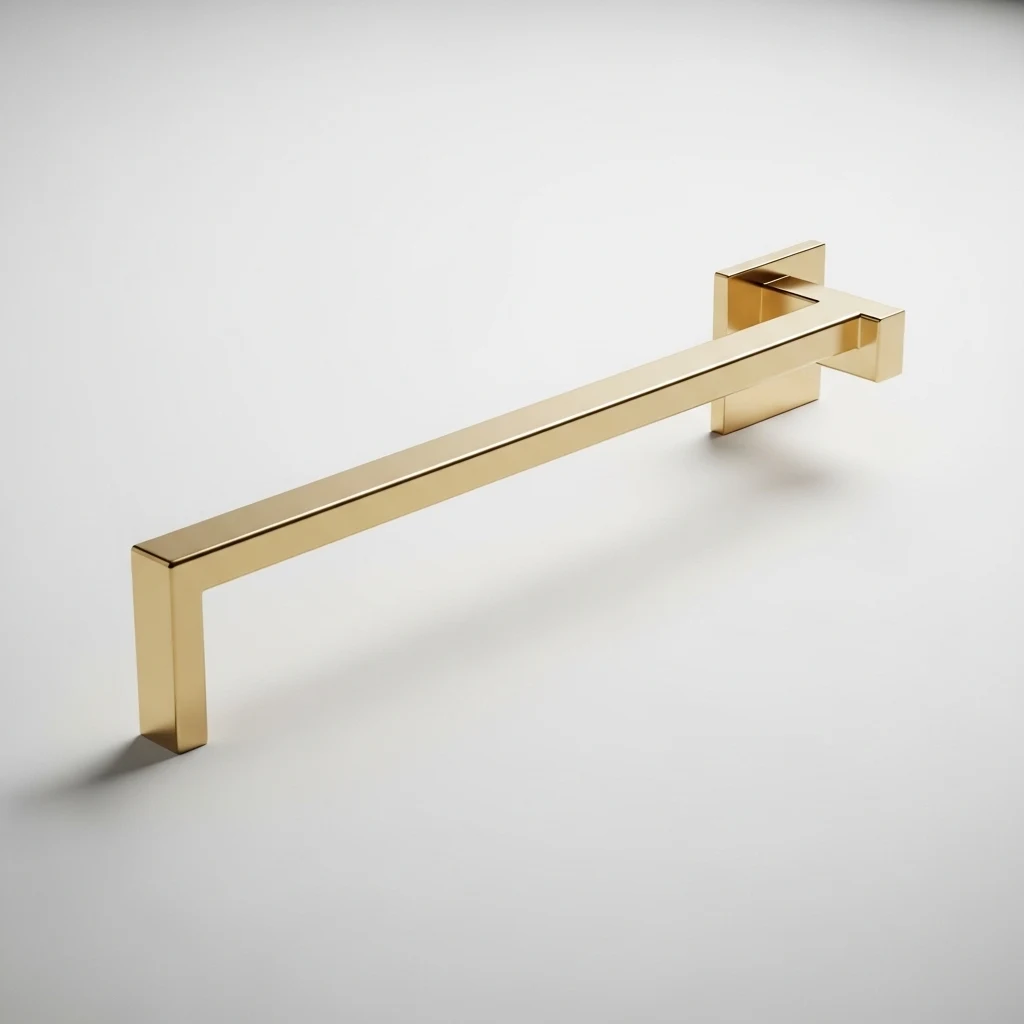 Aqua Brass Uno Towel Holder