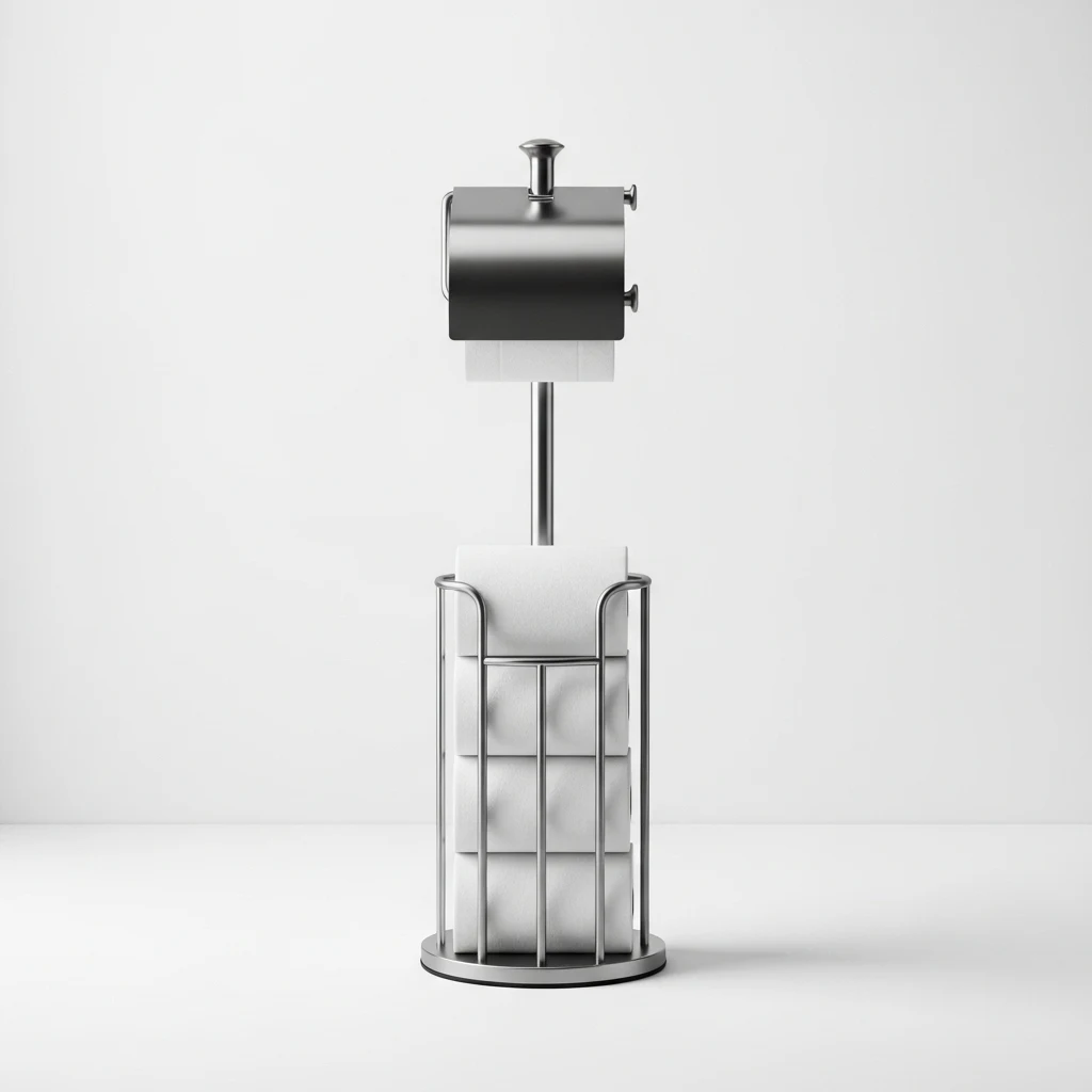 Mdesign Freestanding Toilet Paper Holder image 2