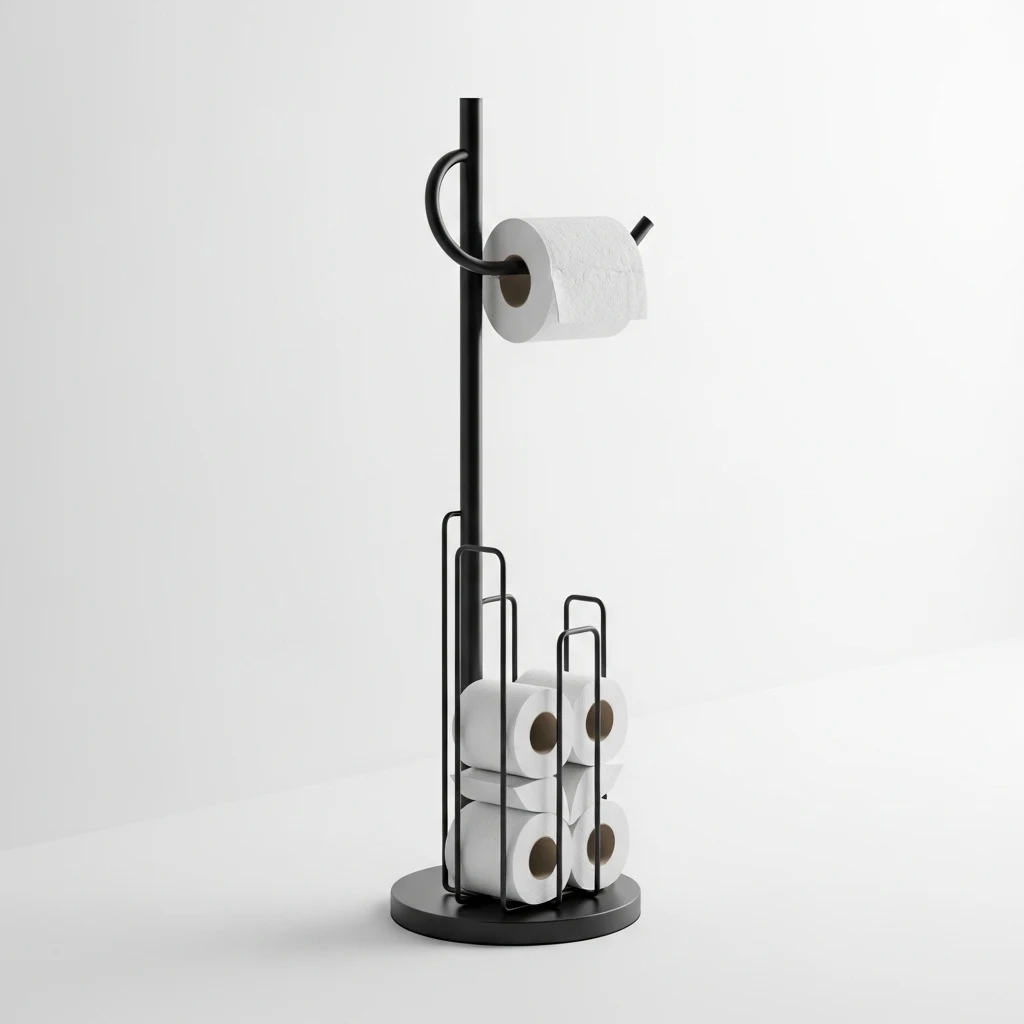 Mdesign Freestanding Toilet Paper Holder image 3